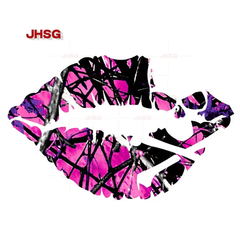 

JHSG Girls Camo Skull Lips Car Sticker Waterproof Cover Scratched Decal Laptop Truck Motorcycle Decorative Car PVC, 10cm / 13cm