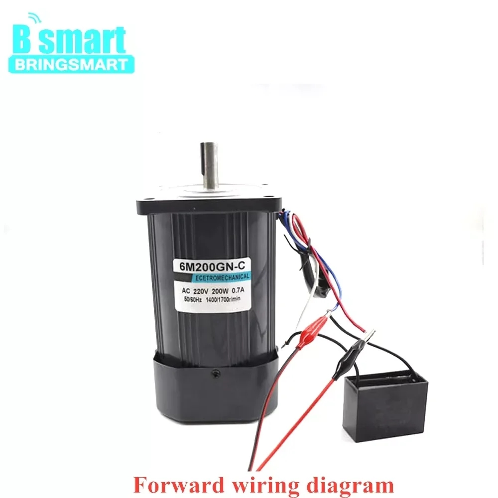 BringSmart 6M200GN-CC 200 Вт высокоскоростные двигатели с оптической осью переменного тока