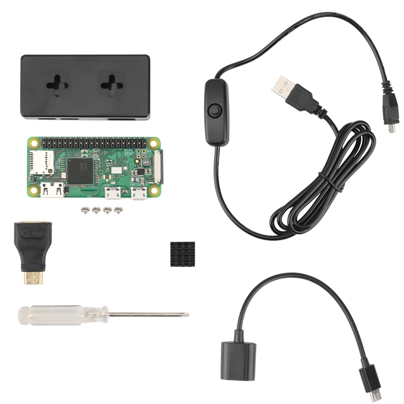

For Raspberry Pi Zero W Kit + Case +Adapter,With Raspberry Pi Zero Heatsink, 20Pin GPIO Header, OTG Cable,Screwdriver