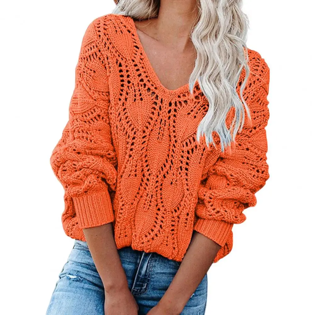 

Trendy Knitted Pullover Washable Loose Female Openwork Crochet Sweater Knitwear Women Sweater Pullover Dressing