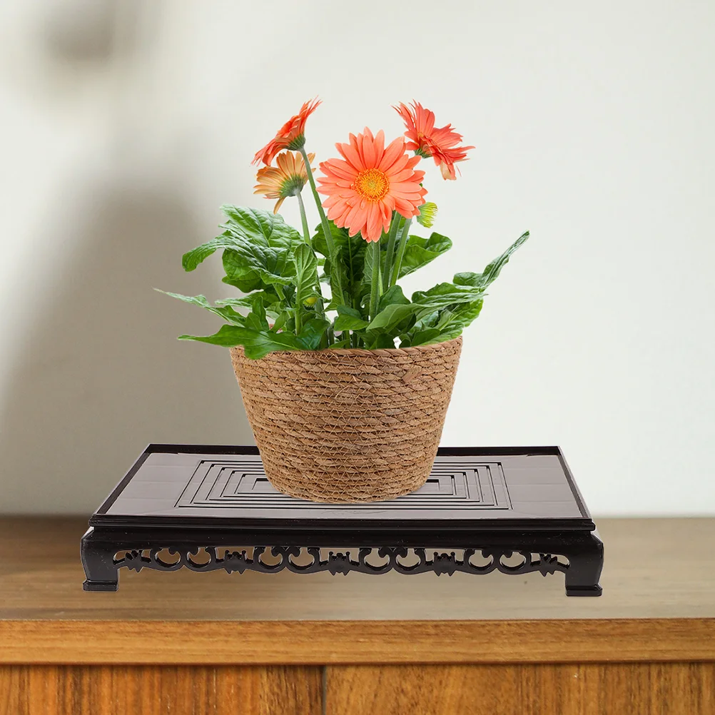 

Flower Pot Base Bracket Indoor Plants Desktop Riser Succulent Holder Potted Stand Display Shelf Plastic Household