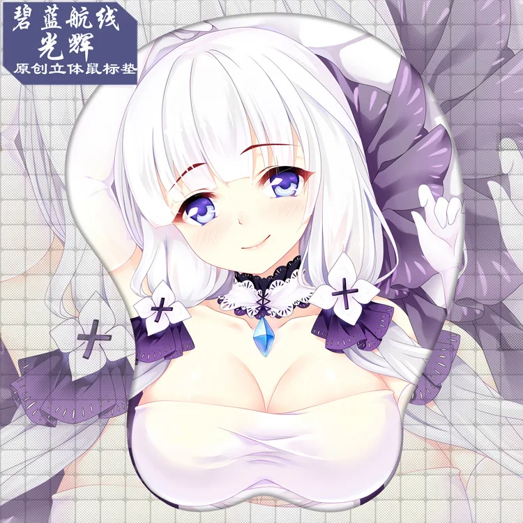 

3d-коврик для мыши с защитой запястья IJN Ayanami, компьютерный коврик для мыши, стерео коврик для мыши с силиконовым ковриком для запястья, игрово...