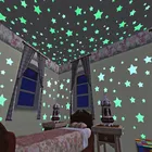 100 шт. наклейки на стену светящиеся звезды наклейки для детской комнаты красочные флуоресцентные наклейки домашний Декор Аксессуары для спальни
