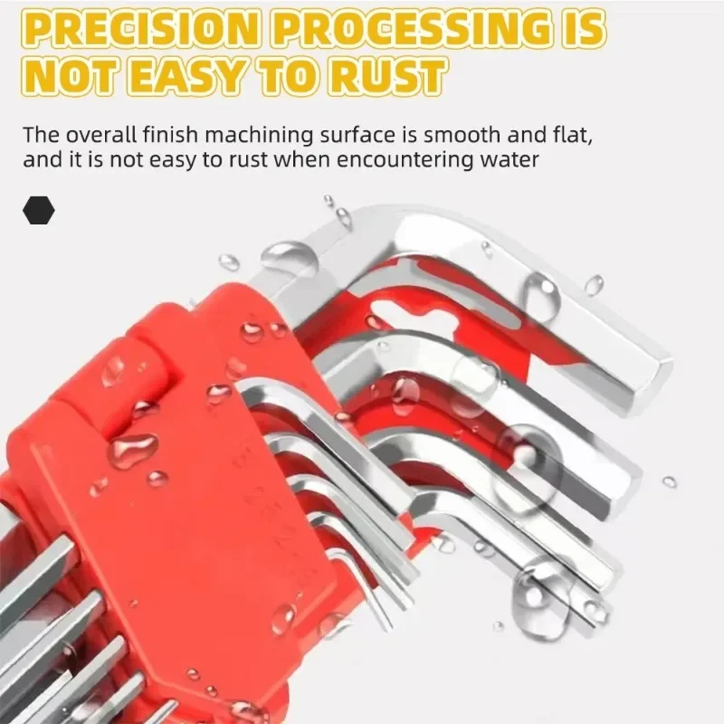 9 шт. метрический шестигранный ключ в дюймах набор гаечных ключей Размер L