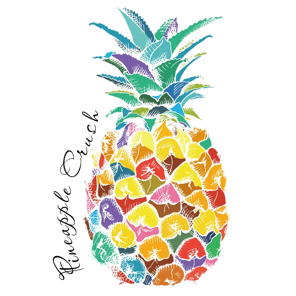 

Lightning Offers Free Shipping Pineapple Fruit Iron-on Stickers Transfers For Clothing Thermoadhesive Thermal Fusible Patches