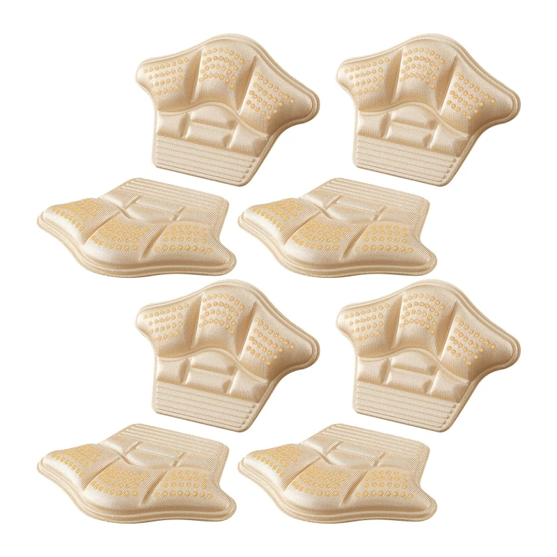 

4 Pair Heel Grips Shoe Pads Thick Back Insoles, Self-Adhesive Heel Cushion Shoe Pad, Sports Shoes Heel Blister Protector