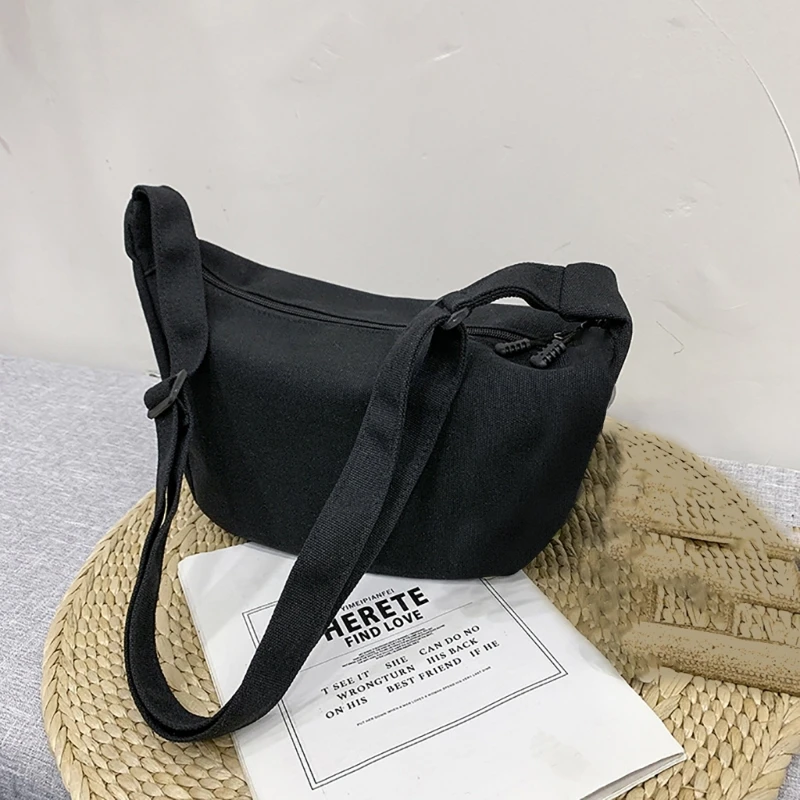 

63HC Women's Shopping Bag All-matching Crossbody Bags Fashion Shoulder Bag Canvas Bag