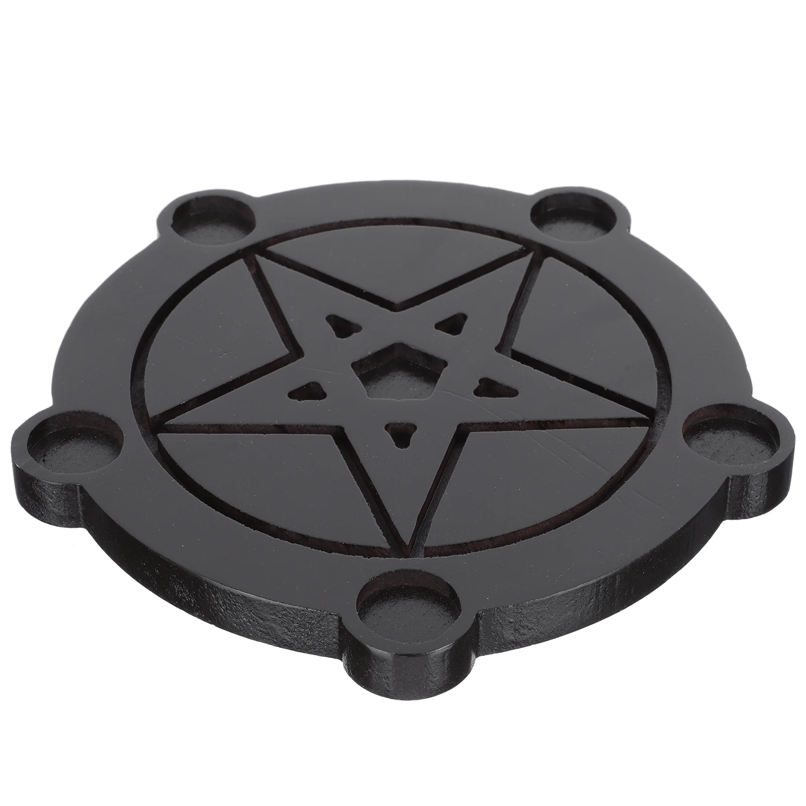 

Holdercandlestick Pentagram Catholic Tealight Altar Star Retro Divination Candlesticks Witch Chime Tary Trayfor Plate Pentacle