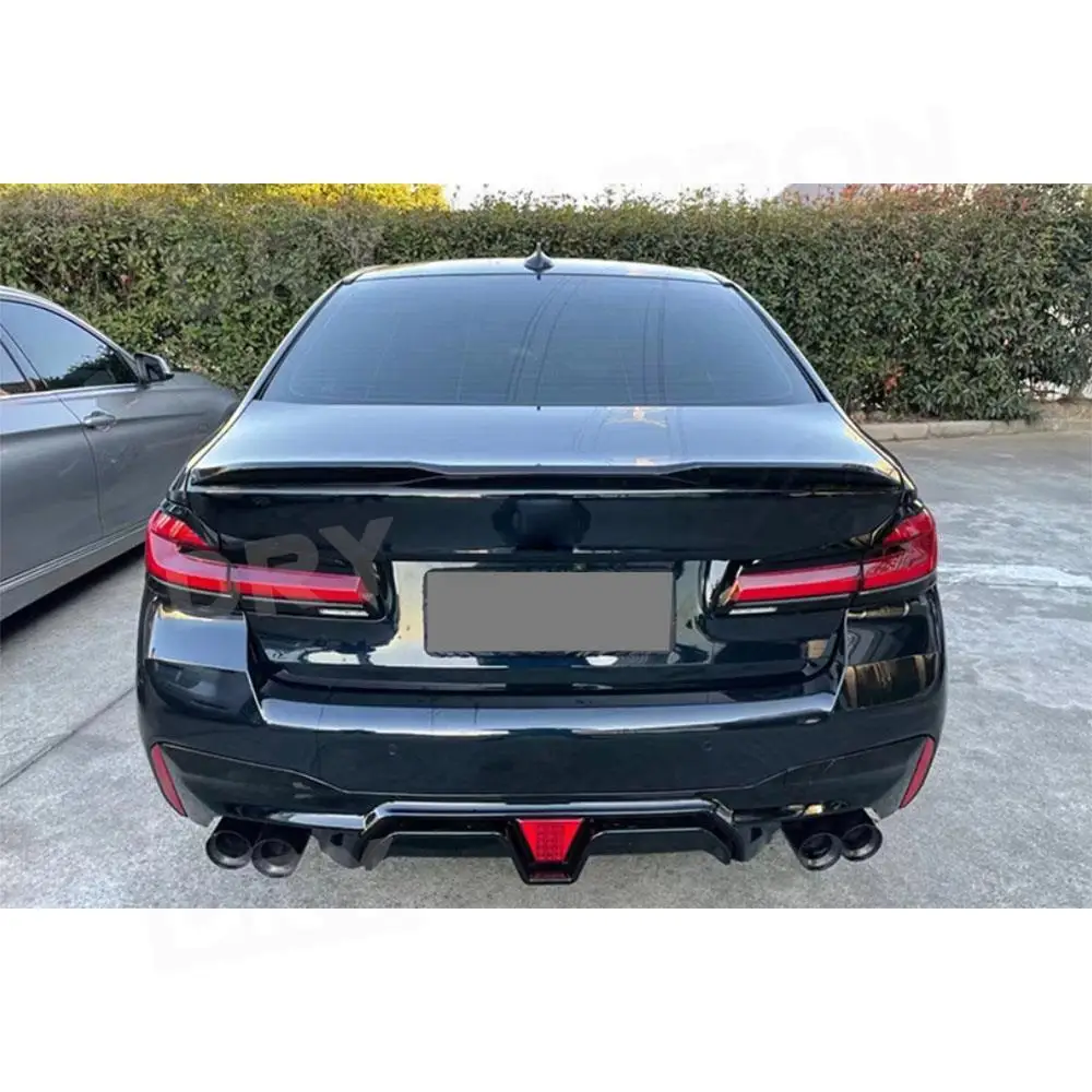 Стильный Глянцевый черный Задний Утконос для BMW 5 серии G30 F90 M5 2017-2020 заднее крыло