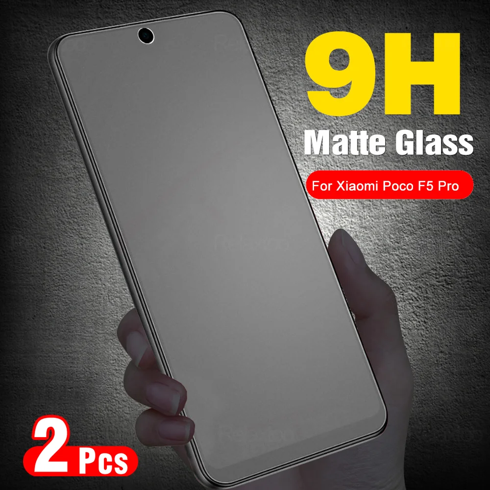 

For Xiaomi Poco F5 Pro 5G 2Pcs Matte Tempered Glass Screen Protector Pofo F5Pro Poko F 5 5F PocoF5 PocoF5Pro 2023 6.67'' Glass