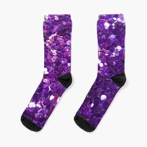 Фиолетовые блестящие носки, забавные подарки, забавный подарок