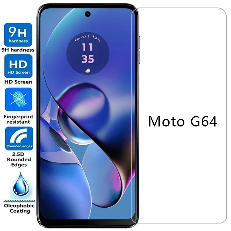 Закаленное стекло для Motorola Moto G64 чехол телефона motog64 motog g 64 64g 5g задняя крышка 360