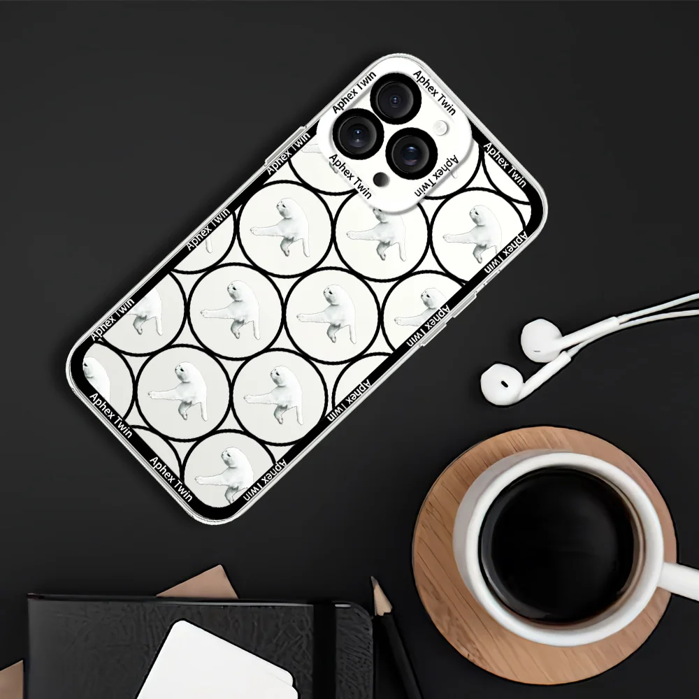 Фото Aphex Twin Symbol Logo Phone Case for iPhone 12 11 13 14 15 16 Max Pro Plus Transparent Bezel Shell №5
