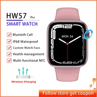 bt call original iwo hw57 pro smart watch series 7 womens wristwatch fitness bracelet smartwatches mens watches nfc pk w37 pro