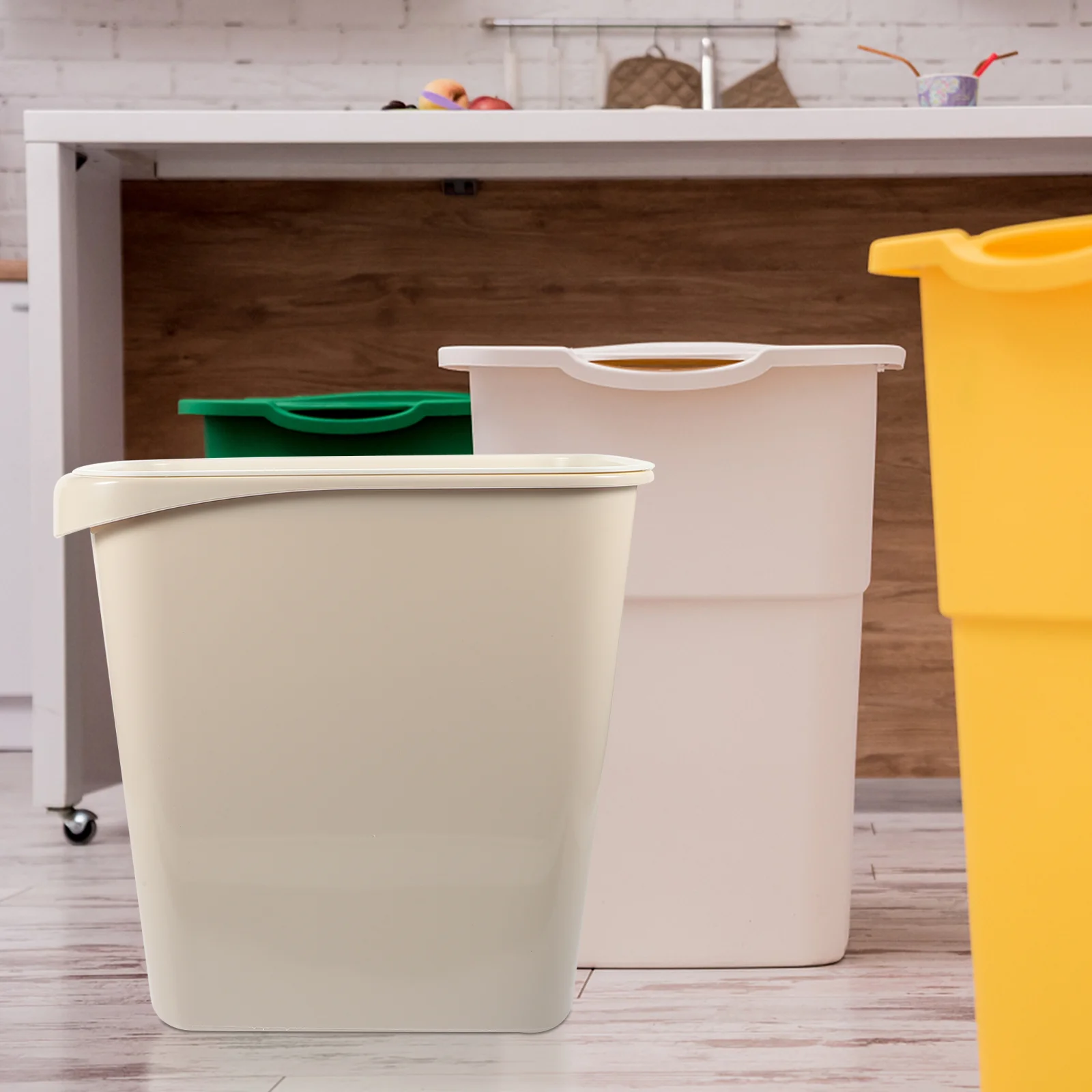 

Can Trash Garbage Bin Waste Basket Desktop Slim Bathroom Kitchen Office Container Mini Homenarrow Small Paper Bucket Household