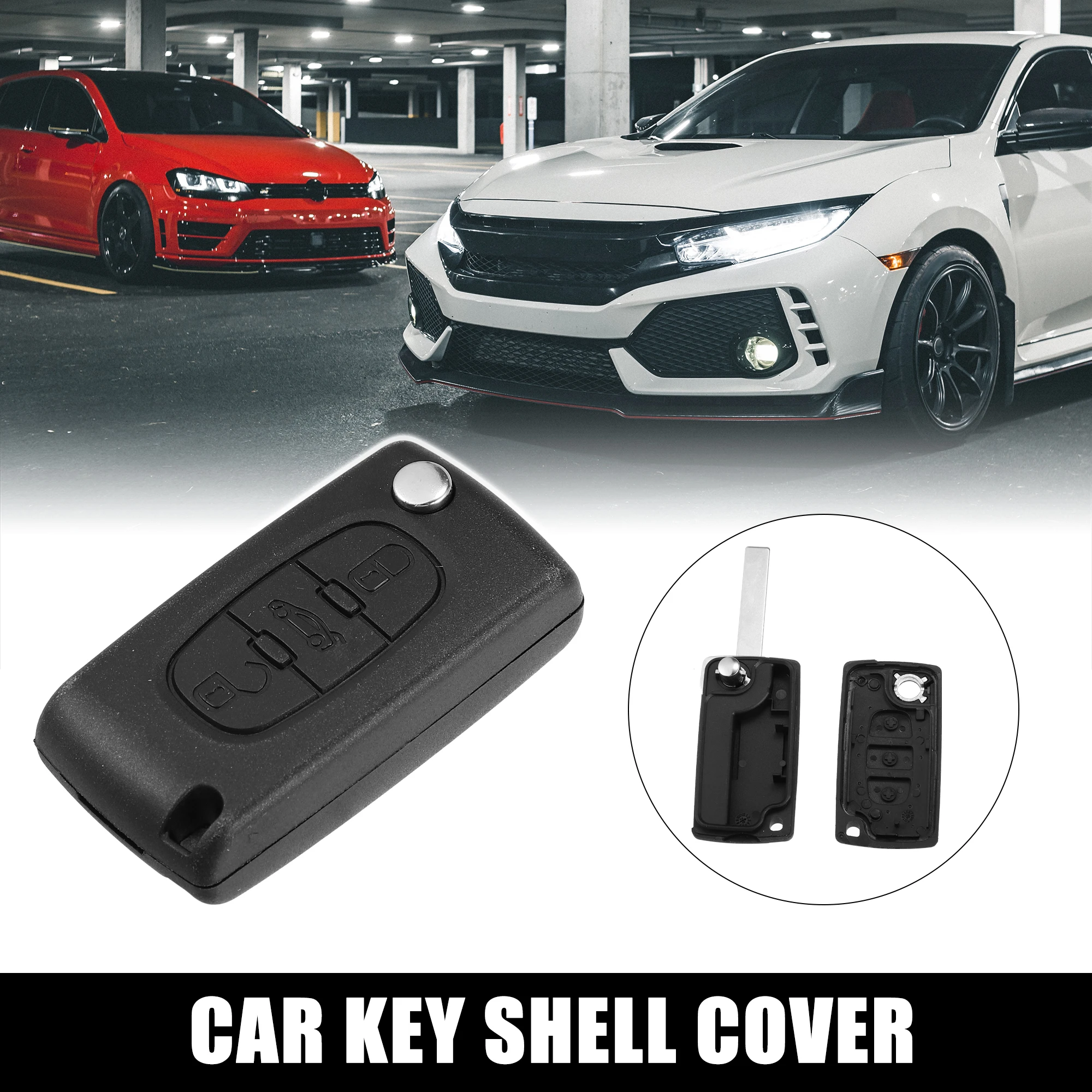 

X Autohaux Car 3 Buttons Key Shell Cover Tools for Citroen C2-C8 for Peugeot 206 207 208 307 308 407 408 607 807 2008 3008 5008
