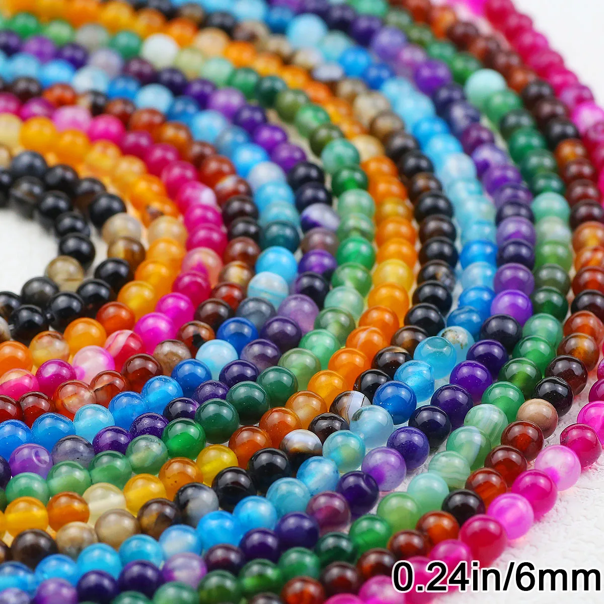 Круглые натуральные полосатые агатовые камни-разделители свободные бусины для