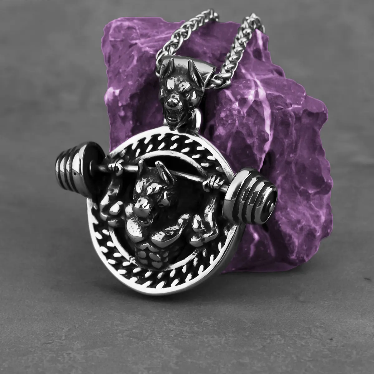 Креативное мужское ожерелье из нержавеющей стали