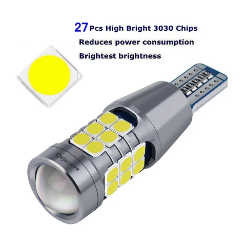 2 шт. W16W LED T15 Светодиодные лампы 912 921 WY16W Супер яркие 3030 чип Автомобильные стоп-сигналы Canbus Автоматический фонарь заднего хода Белый Красный Желтый 12 В
