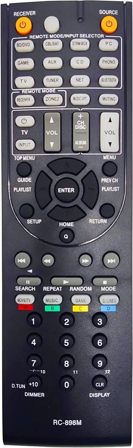 

Remote Control for Onkyo TX-NR545 TX-NR646 TX-NR747 AV Receivers
