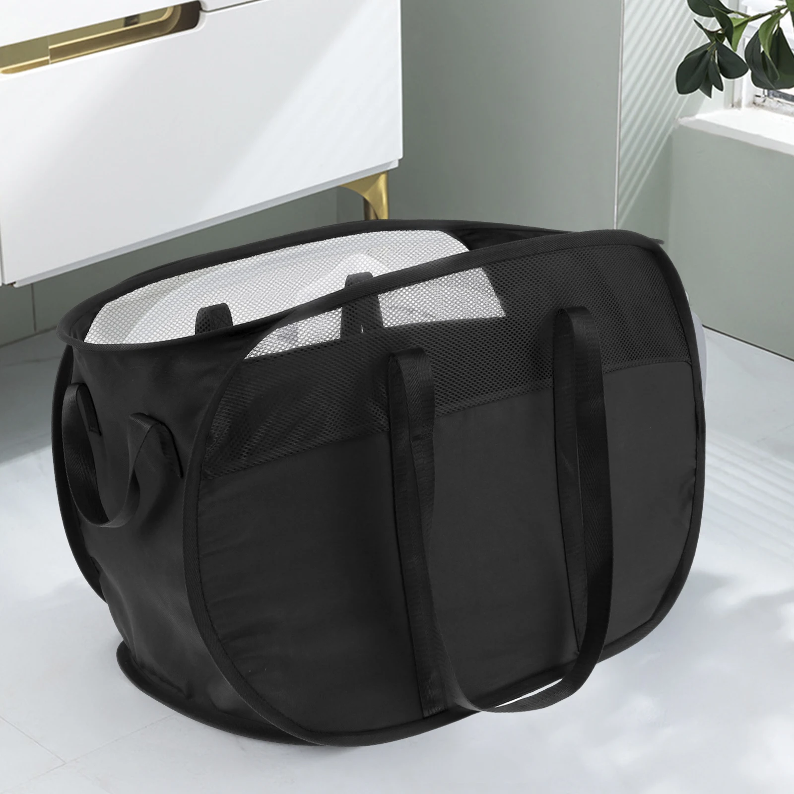 

Pop-Up Laundry Hamper Large Capacity Laundry Basket Collapsible Dirty Clothes Storage Organizer Space Saving Laundry Hamper with