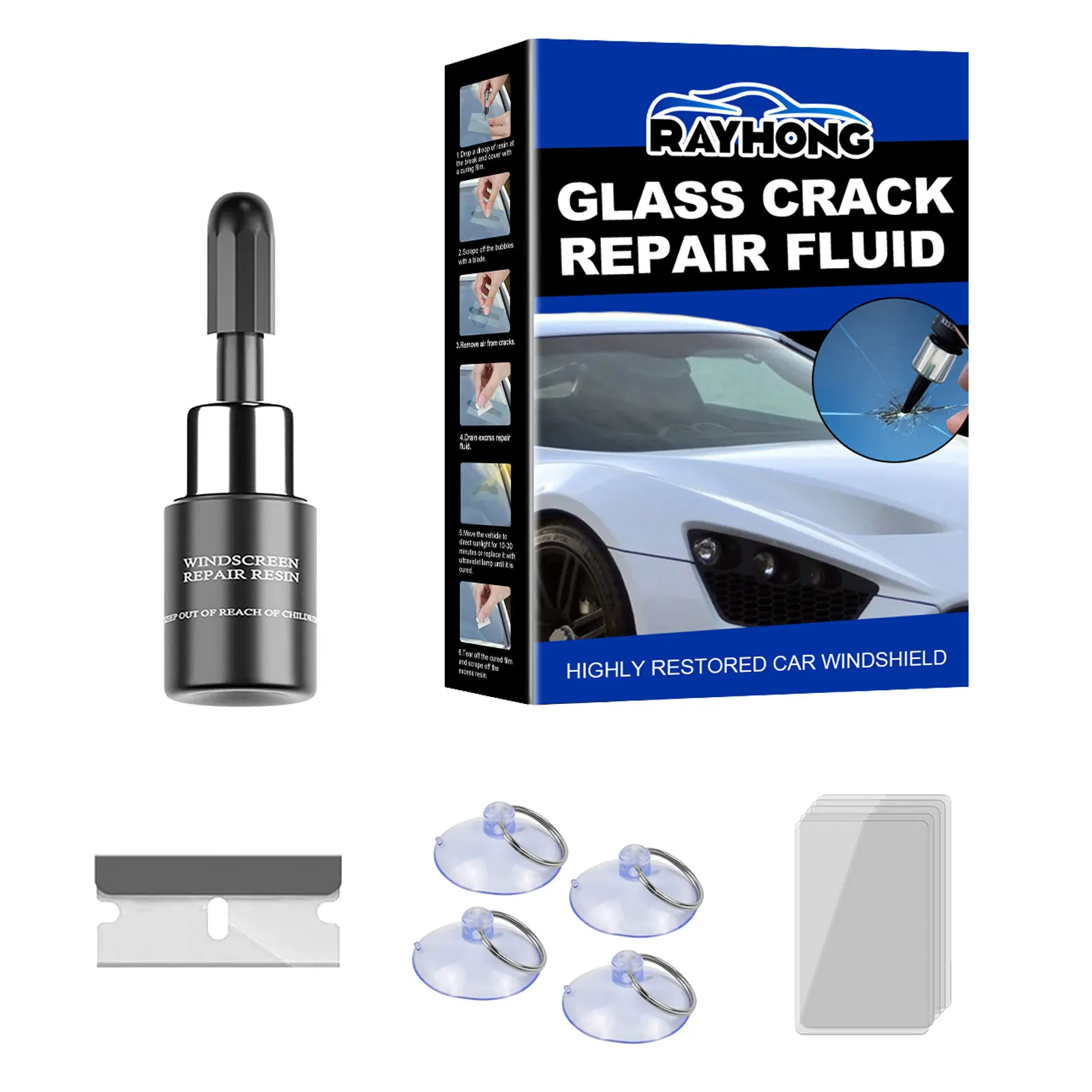 

Car Windshield Glass Repair Kit Car Glass Crack Repair Liquid DIY Auto Window Repair Tool Scratch Crack Restore Tool