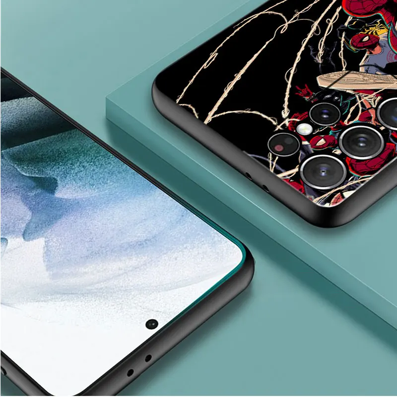 Чехол для Samsung Galaxy S23 S22 Ultra S20 S21 FE S10 Plus S9 S10E S8 S7 мягкий черный чехол из ТПУ телефона