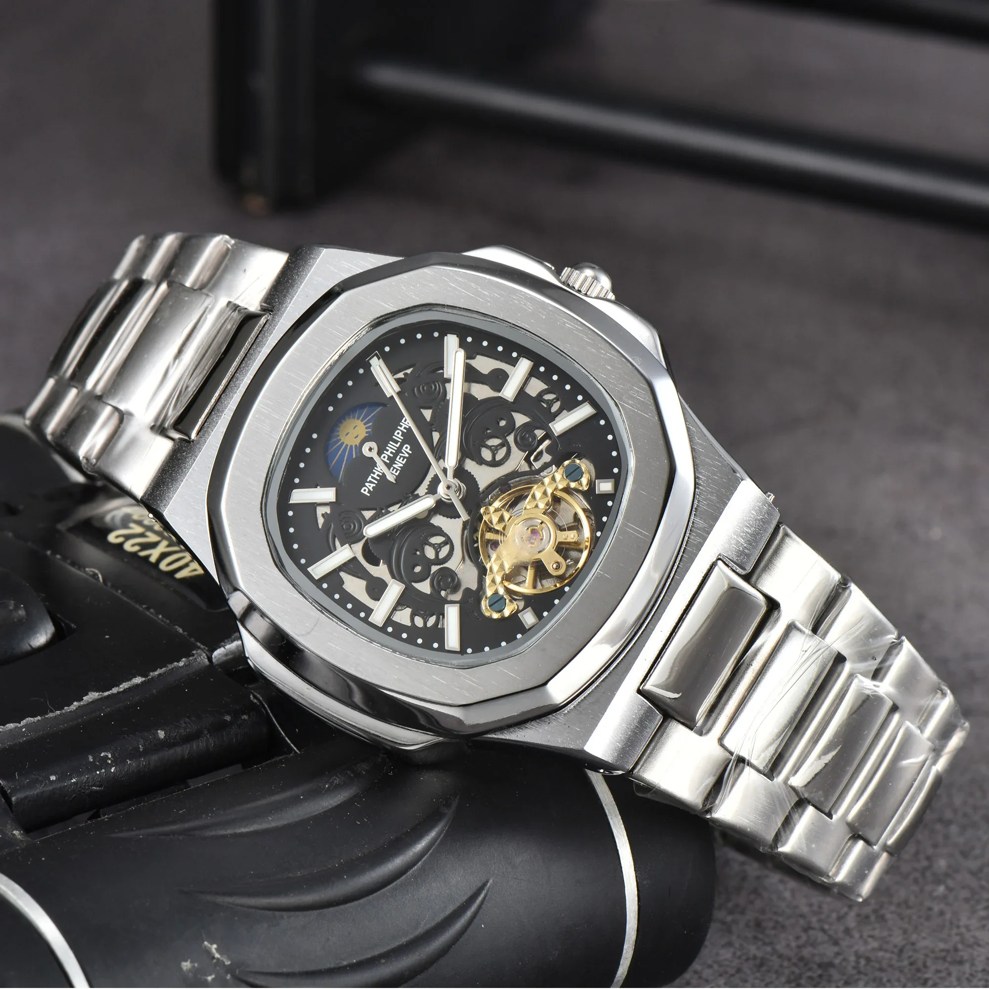 

Hot Original Brand Luxury Men Watches Steel Strap Mechanical Movement Automatic Fashion Date Best Top AAA Clocks Free Shipping