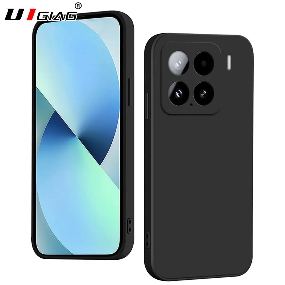 Фото Ультратонкий простой силиконовый мягкий чехол для Xiaomi 17T 17 15T 15 14T 14 13T 13 Pro Lite, матовый черный, с эффектом матового покрытия, для Xiaomi 17T №1