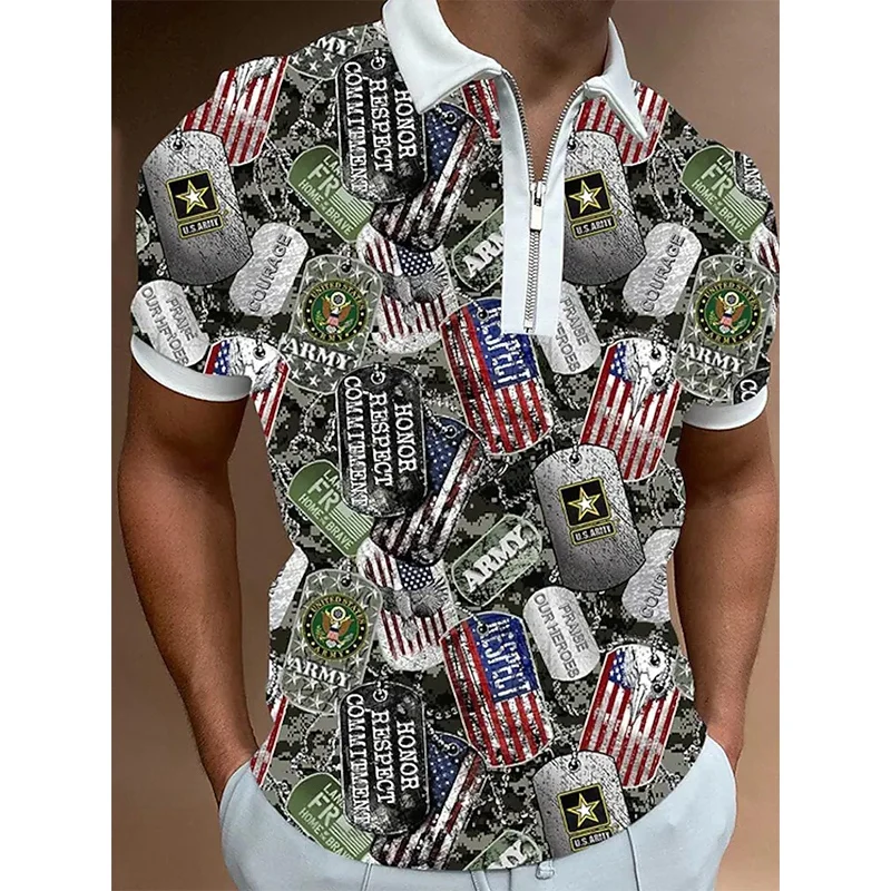 Рубашка-поло мужская с коротким рукавом модная повседневная Уличная одежда