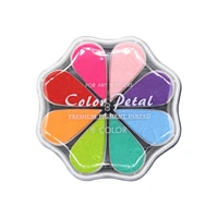 8 colors ink pads petal flower finger stamp pad 8 colors washable diy stamp ink pads for kids