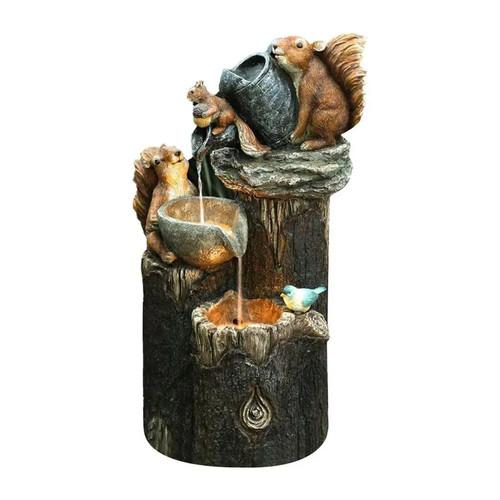 

Ornaments Squirrel Animal Simulated Flowing Water Rural Courtyard Real Ornaments Solar Decorations Decoration Supplies
