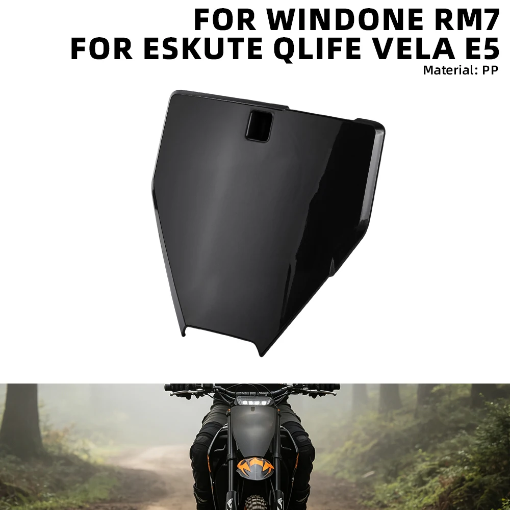Фото Передняя номерная табличка для мотоциклов Windone RM7, ESKUTE, Qlife, Vela E5, а также для электровелосипедов и электрических кроссовых мотоциклов (запчасти из полипропилена) №1