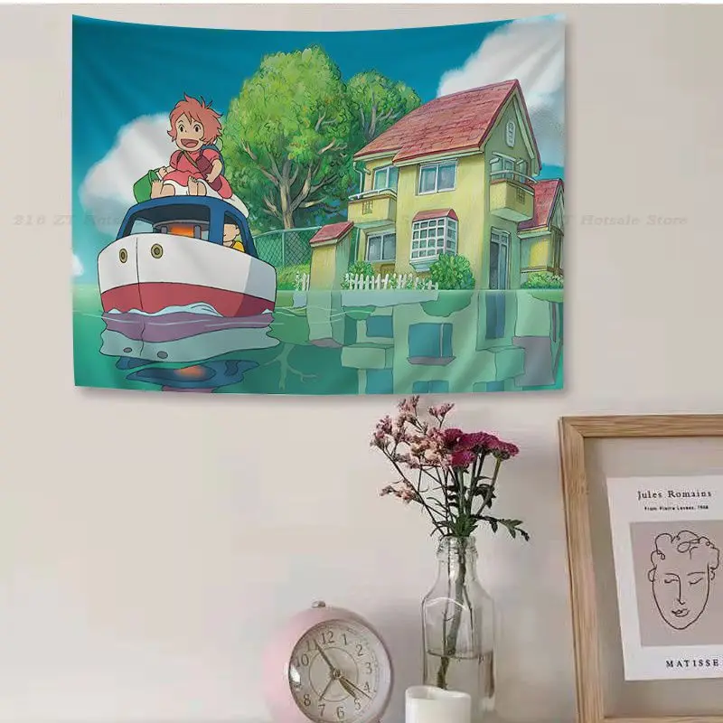 Аниме понё на скале настенный гобелен дешевый хиппи богемный гобелены мандала