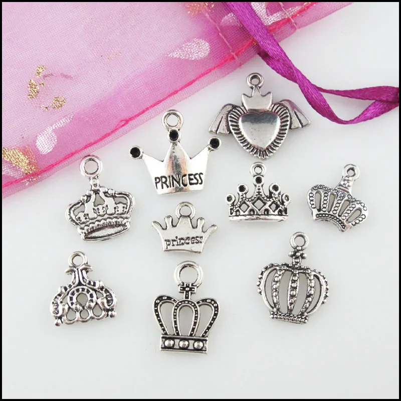 Модные подвески в виде принцессы с сердцем крыльями короной тибетские