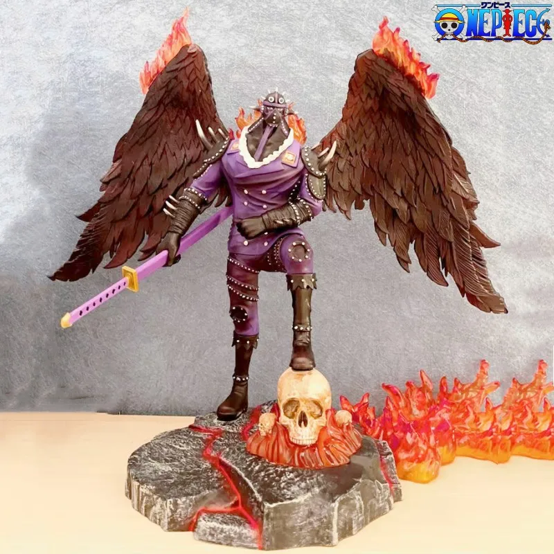 

33cm One Piece King Figure King The Wild Fire Anime Figurine 2 Heads Pvc Statue Collectible Model Doll Decoration Toy Kid Gifts