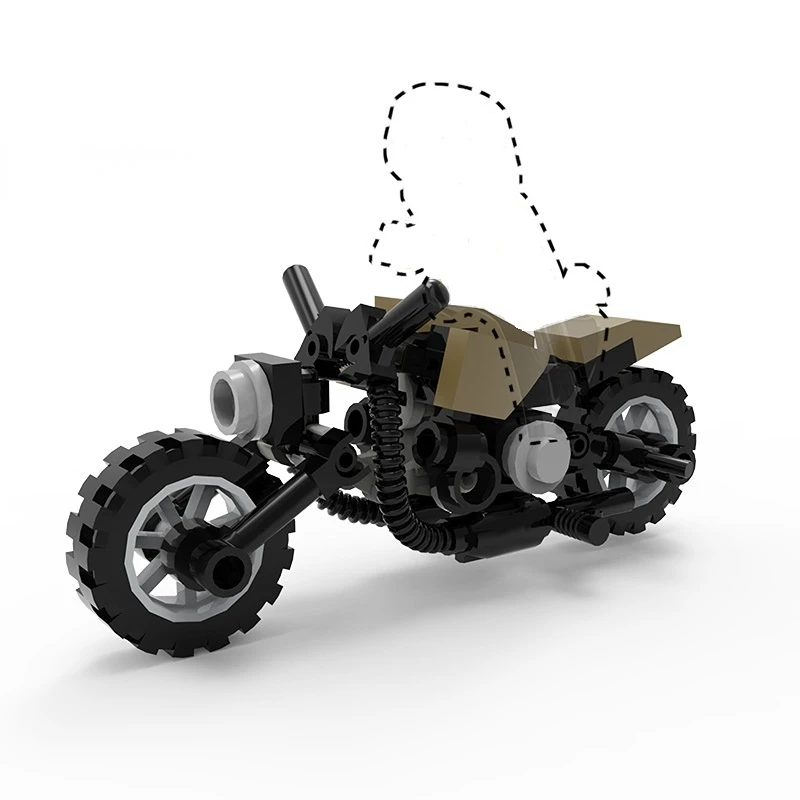 

MOC Compatible Minifig Mini Scale Motorcycle Assemble Small Brick Model DIY Kids Building Blocks Set Learning Toys Gift for Kid