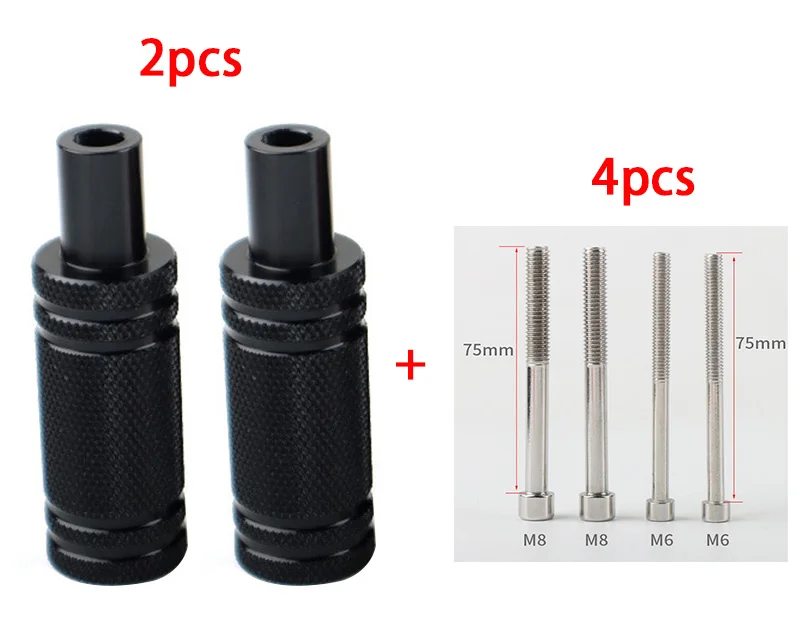 

2 шт., кронштейн для прожектора брызговика мотоцикла, светодиодная фара, противотуманная фара, опорная база M8/M6, внешняя модификация, кронштейн из алюминиевого сплава