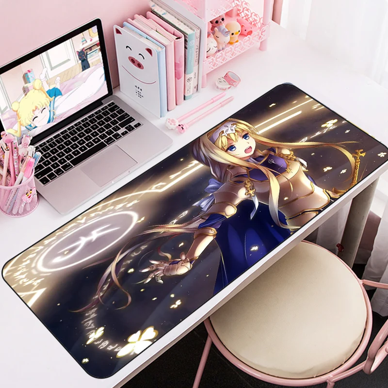

MRGLZY Anime Big Mouse Pad Desktop Keyboard Computer Work Pad Gamer Notepad Computer Desk Accessories Game Table Carpet