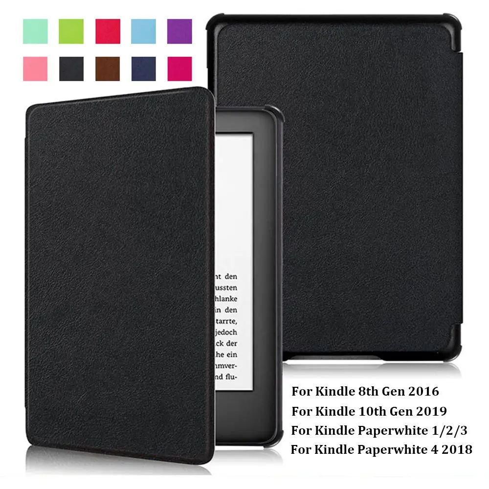 

Reader Auto Wake/Sleep Smart Case Protective Shell PU Leather Cover For Amazon Kindle 8/10th Gen Paperwhite 1/2/3/4