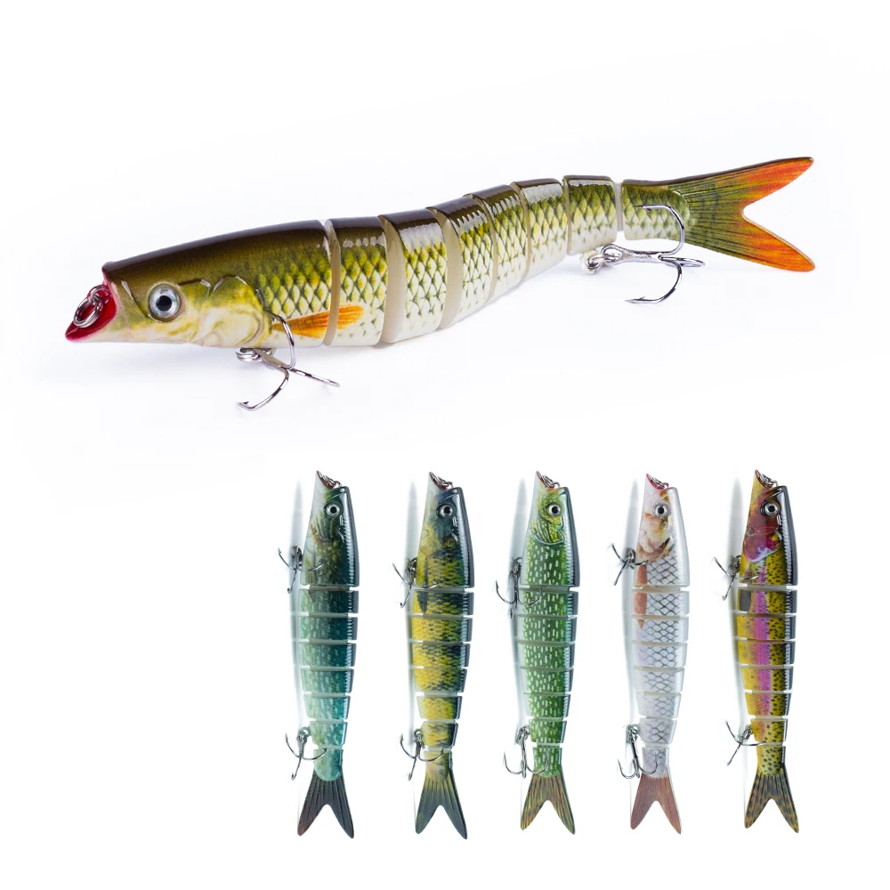 

Hanlin 14cm 22g Trout Bait Sinking Fishing Lures Multiple Jointed Artificial Minnow Hard Bait Wobbler Swimbait Bass Tackle