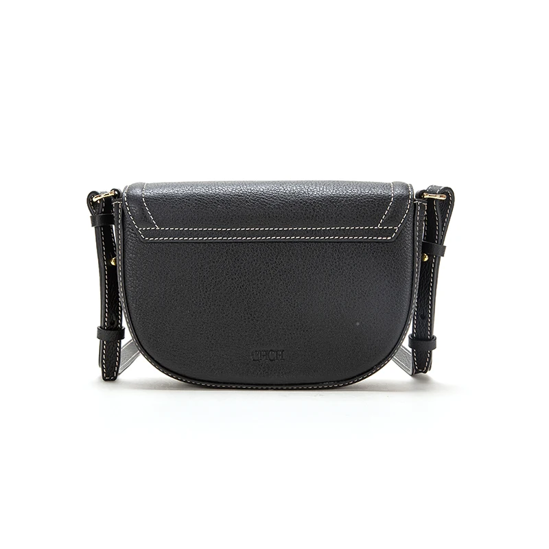 Women's Handbag 2023 New Style Fashion Matching Genuine Cowhide Saddle Bag Handmade Moon Messenger Shoulder Bag for Women