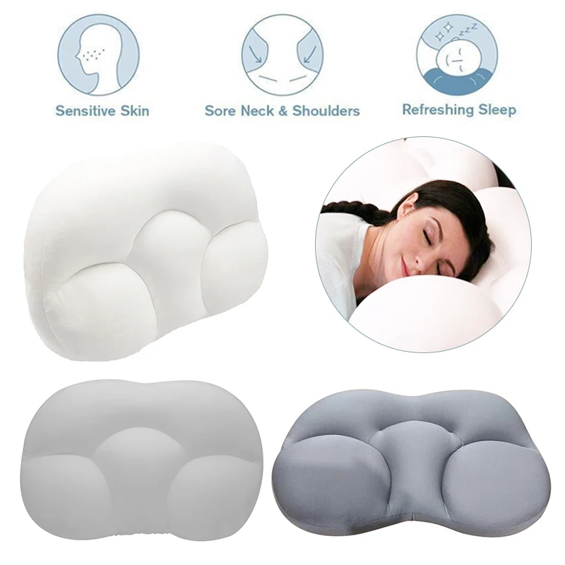 

All Round Cloud Pillow Soft Breathable 3D Ergonomic Center Egg Groove Design Sleep Pillow Neck Pillow Egg Pillow egg sleeper