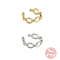 1 pcs 100 925 sterling silver clip earrings for women chain shape non pierced ear bone clip gold silver color clip earrings