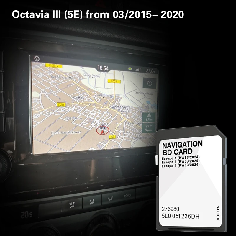 

Чехол для Skoda Octavia III 5E 2015 2016 Sat Gps навигация 32 Гб SD карта чехол Бельгия Беларусь Босния Болгария Канарские острова