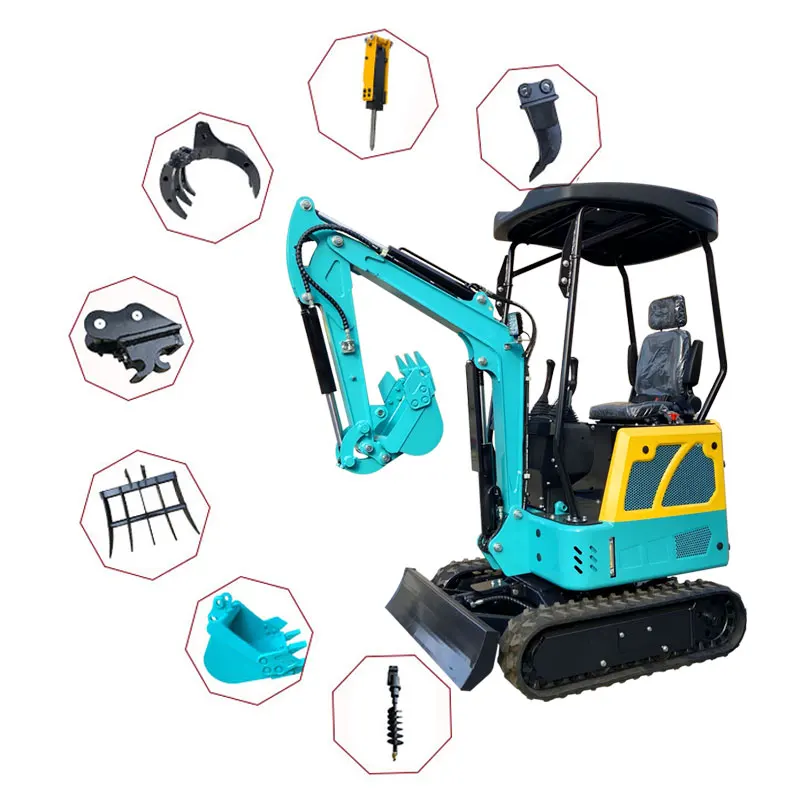 China Construction Machinery Import Kubota Diesel EPA Euro V Mini Excavator 1.6 Ton 1 2 Ton Micro Digger Bagger Machine