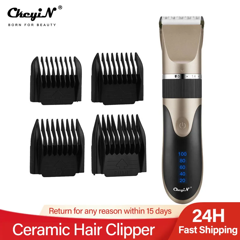 

Barber Professional Hair Clipper Hair Trimmer Beard Hair Trimer for Men DIY Cutter Electric Haircut Machine with Limit Combs