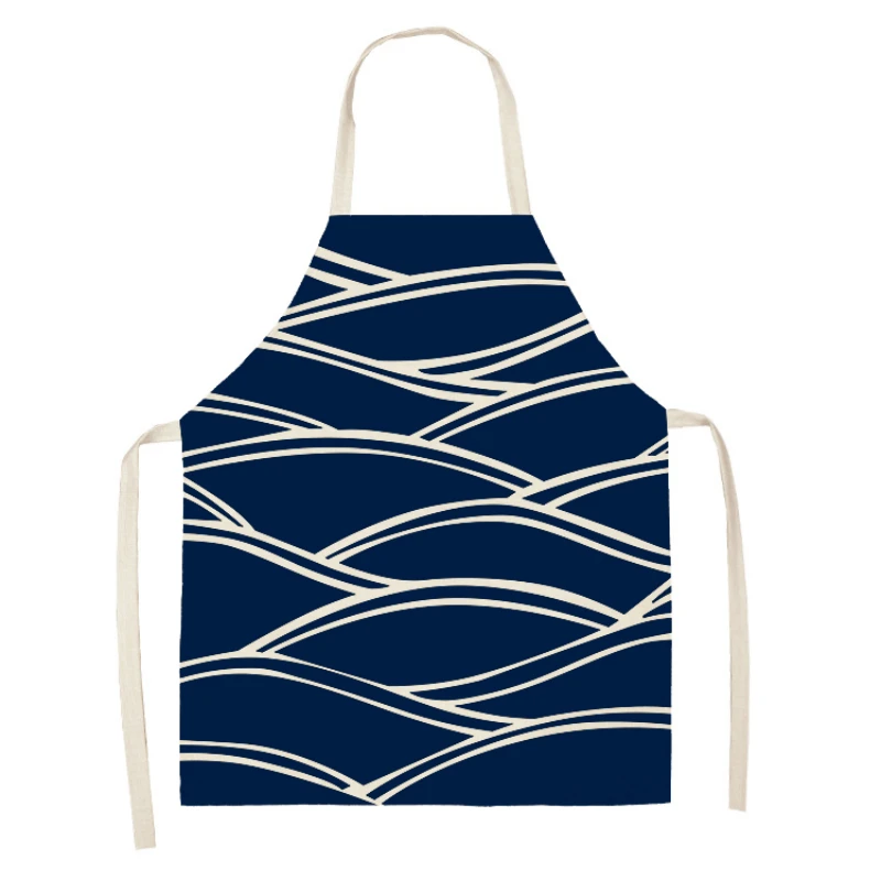 

1 шт., нагрудники из хлопка и льна с геометрическим рисунком