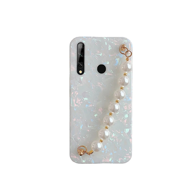 Conch Pattern Pearl Bracelet Case For Huawei Y9 Prime 2019 Y9A Y7A Y7 Y6 2019 P50 P40 P30 Pro P Smart 2021 Mate 10 20 Lite Cover