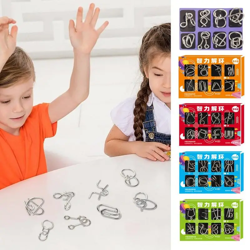 

Набор пазлов из проволоки, Детский развивающий инструмент, головоломки для детей и взрослых, интерактивная игра, развивающие игрушки
